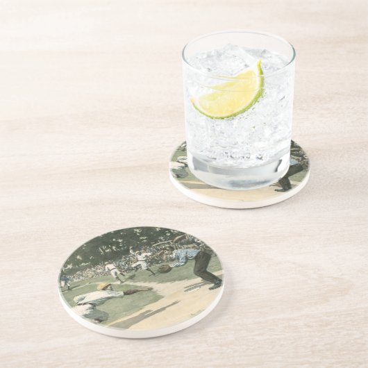 ヴィンテージスポーツ，野球選手が自宅に滑り込む コースター (側面)