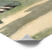 ヴィンテージスポーツ，野球選手が自宅に滑り込む ポスター (角)