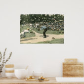 ヴィンテージスポーツ，野球選手が自宅に滑り込む ポスター (キッチン)