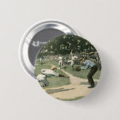 ヴィンテージスポーツ，野球選手が自宅に滑り込む 缶バッジ (正面&裏面)