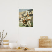 ヴィンテージスポーツ,野球選手 ポスター (キッチン)