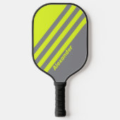 ヴィンテージスポーツHI VISストライプ名 ピックルボールラケット (正面)