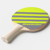 ヴィンテージスポーツHI VISストライプ名 卓球ラケット (正面アングル)