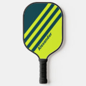 ヴィンテージスポーツHI VIS黄ストライプ色の名前 ピックルボールラケット (正面)