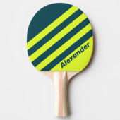 ヴィンテージスポーツHI VIS黄ストライプ色の名前 卓球ラケット (正面)