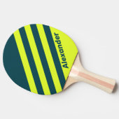 ヴィンテージスポーツHI VIS黄ストライプ色の名前 卓球ラケット (横)