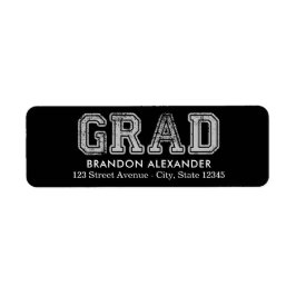 ヴィンテージスポーティ編集可能カラー卒業アドレス ラベル