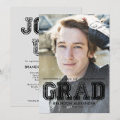 ヴィンテージスポーティ編集可能カラー目盛り 招待状 (正面/裏面)