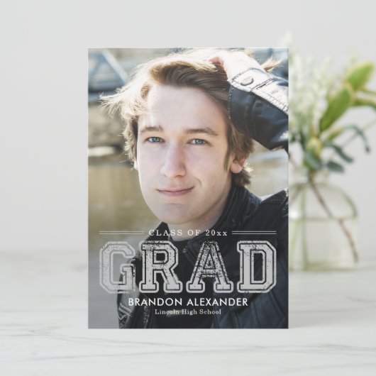 ヴィンテージスポーティ編集可能カラー目盛り 招待状 (スタンド正面)