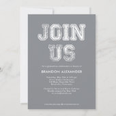 ヴィンテージスポーティ編集可能カラー目盛り 招待状 (裏面)