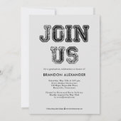 ヴィンテージスポーティ編集可能カラー目盛り 招待状 (裏面)