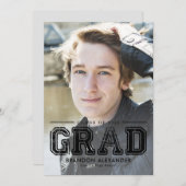 ヴィンテージスポーティ編集可能カラー目盛り 招待状 (正面/裏面)