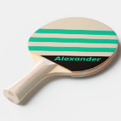 ヴィンテージスポートミッドナイトストライプミントの名前 卓球ラケット (正面アングル)