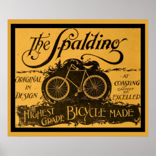 ヴィンテージスポールディング自転車ポスター ポスター