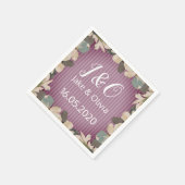 ヴィンテージスミレ スタンダードカクテルナプキン (角)