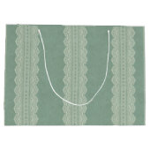 ヴィンテージスモーキーパイングリーンダマスクアレーレース ラージペーパーバッグ (裏面)