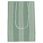 ヴィンテージスモーキーパイングリーンレースとダマスク ミディアムペーパーバッグ (裏面)