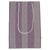 ヴィンテージスモーキーモーヴレースアンドダマスク ミディアムペーパーバッグ (裏面)