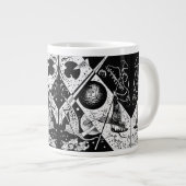 ヴィンテージスモールワールドVI - Kandinsky抽象芸術アート ジャンボコーヒーマグカップ (正面右)