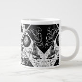 ヴィンテージスモールワールドVI - Kandinsky抽象芸術アート ジャンボコーヒーマグカップ (右)