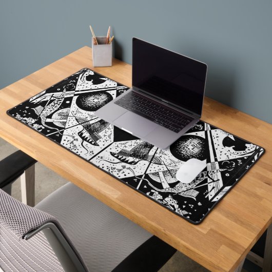 ヴィンテージスモールワールドVI - Kandinsky抽象芸術アート デスクマット (オフィス2)