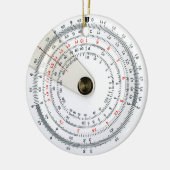 ヴィンテージスライドルールの写真 セラミックオーナメント (左)