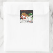 ヴィンテージスリディングスノーピープル住所 シール (バッグ)