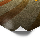 ヴィンテージスリランカ国旗の渦巻き ポスター (コーナー)