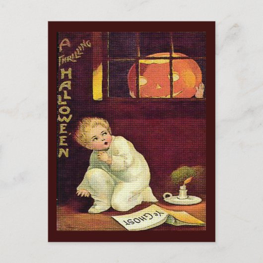 ヴィンテージスリリングなハロウィーン ポストカード (正面)