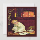 ヴィンテージスリリングなハロウィーン 招待状 (正面)