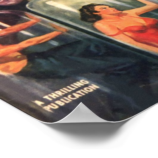 ヴィンテージスリリング謎不機嫌科学者パルプフィッティ ポスター (角)