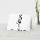 ヴィンテージスリンガースパニエル犬アート カード (裏面)