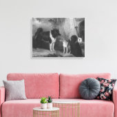 ヴィンテージスリードッグトマスMusgrave Joy キャンバスプリント (インサイチュ (リビング))