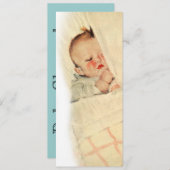 ヴィンテージスリーピングベビーベビーシャワー招待状 招待状 (正面/裏面)