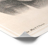 ヴィンテージスリーピーキャッツスケッチアートプリント ポスター (角)