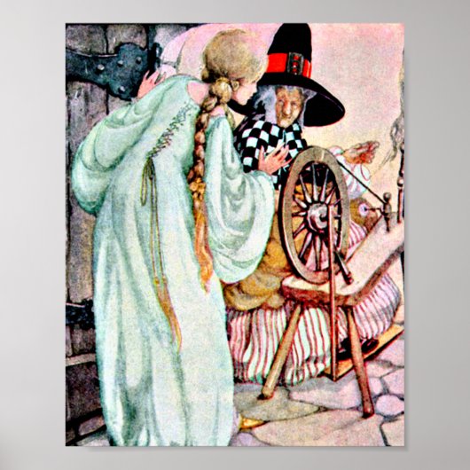 ヴィンテージスリープ美しいブライアルバライラストレーション ポスター (正面)