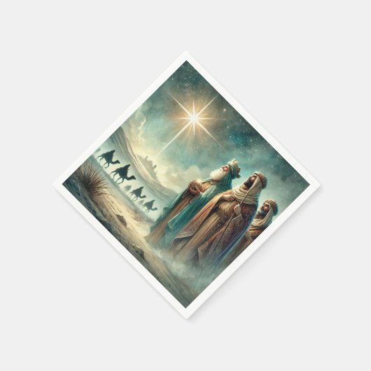 ヴィンテージスリーワイズメンズ出生切り離 スタンダードカクテルナプキン (角)