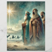 ヴィンテージスリーワイズメン出生スクラップブック紙 (正面)