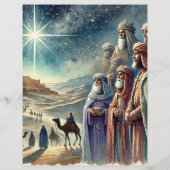 ヴィンテージスリーワイズメン出生スクラップブック紙 (裏面)