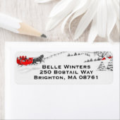 ヴィンテージスレイライドクリスマス差出人住所ラベル ラベル (インサイチュ)