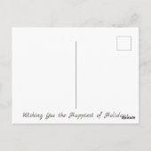 ヴィンテージスレッドクリスマスホリデーウィンターボーイガール ポストカード (裏面)