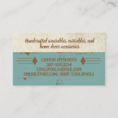 ヴィンテージスレッドスプール裁縫ピンシームストレス 名刺 (裏面)