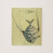 ヴィンテージスレッドフィントレヴァリー、アフリカポンパノフィッシュ ジグソーパズル (縦)