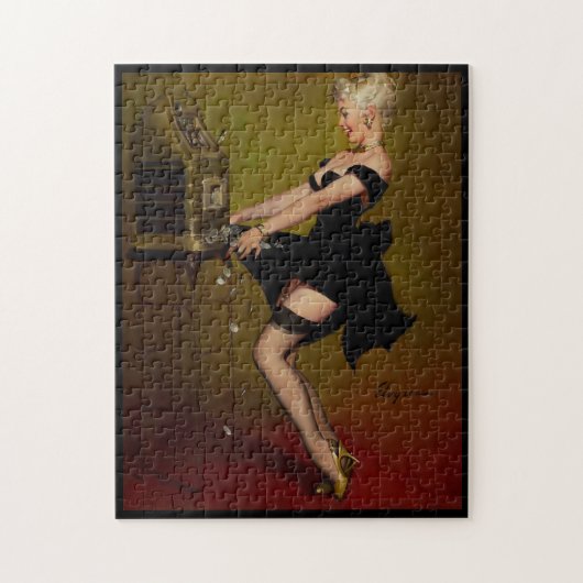 ヴィンテージスロットマシンピンナップ ジグソーパズル (縦)