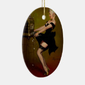 ヴィンテージスロットマシンピンナップ セラミックオーナメント (右)