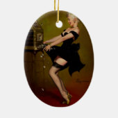 ヴィンテージスロットマシンピンナップ セラミックオーナメント (裏面)