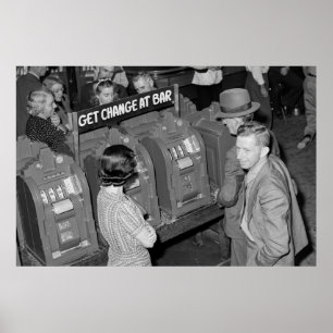 ヴィンテージスロットマシン – Las Vegas 1940 ポスター