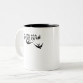 ヴィンテージスワローズバードウォッチング。鳥おたくデザイン- ツートーンマグカップ (正面左)