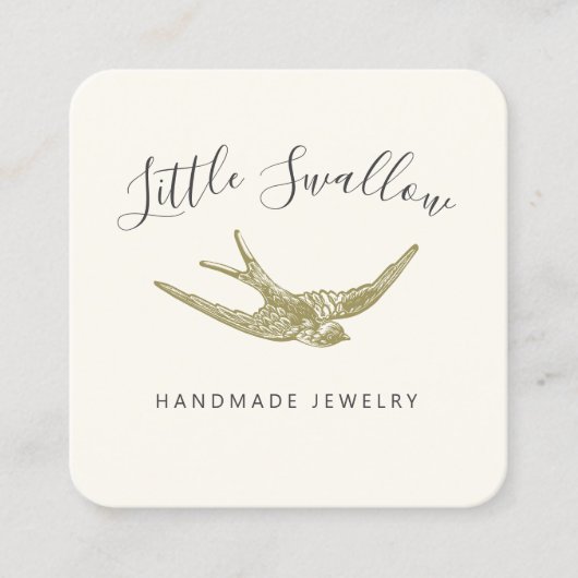 ヴィンテージスワローデザイナー スクエア名刺 (正面)