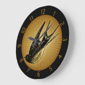 ヴィンテージスワローバード ラージ壁時計 (傾斜)